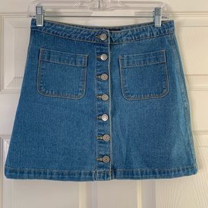 Brandy Melville jean button skirt size small
